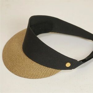 Eric Javits New York Natural Straw Squishee Champ Visor Adj 3" Brim UPF 50+